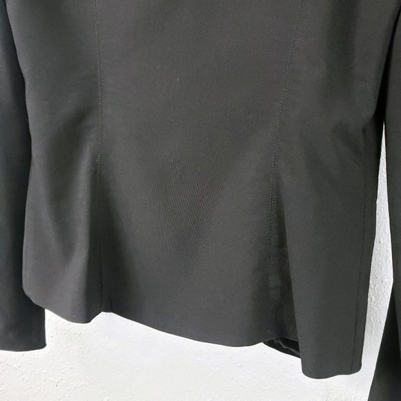 Rampage Women's Size M Black Lined Button Down Peplum Suit Coat Jacket Blazer - Picture 8 of 11